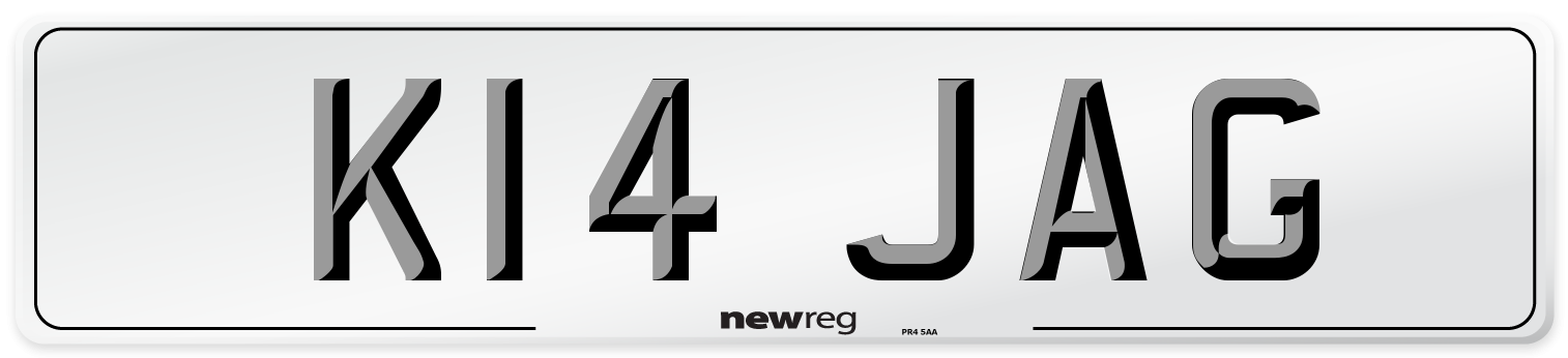 K14 JAG Number Plate from New Reg